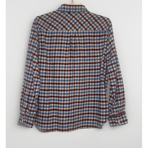 J.Crew Women’s Crimson Petal Plaid Boyfriend Flannel Button Up Shirt Sz 10P NEW - Picture 4 of 11